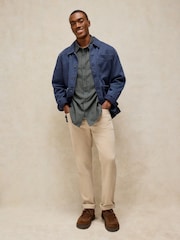 White Stuff Grey Douglas Long Sleeve Dobby Shirt - Image 3 of 6