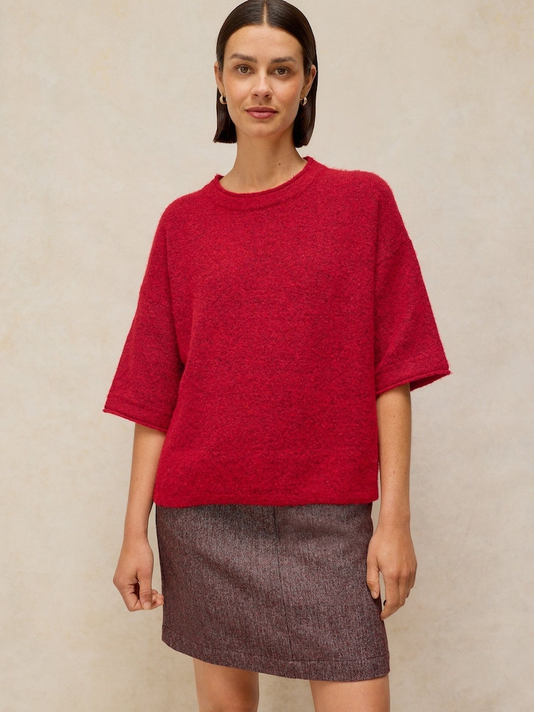 White Stuff Red Kate Knitted T-Shirt - Image 2 of 6