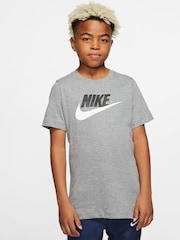 Nike Grey 100% Cotton Futura Icon T-Shirt - Image 1 of 6