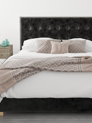 Aspire Furniture Black Olivier End Lift Ottoman Storage Bed - Image 1 of 3