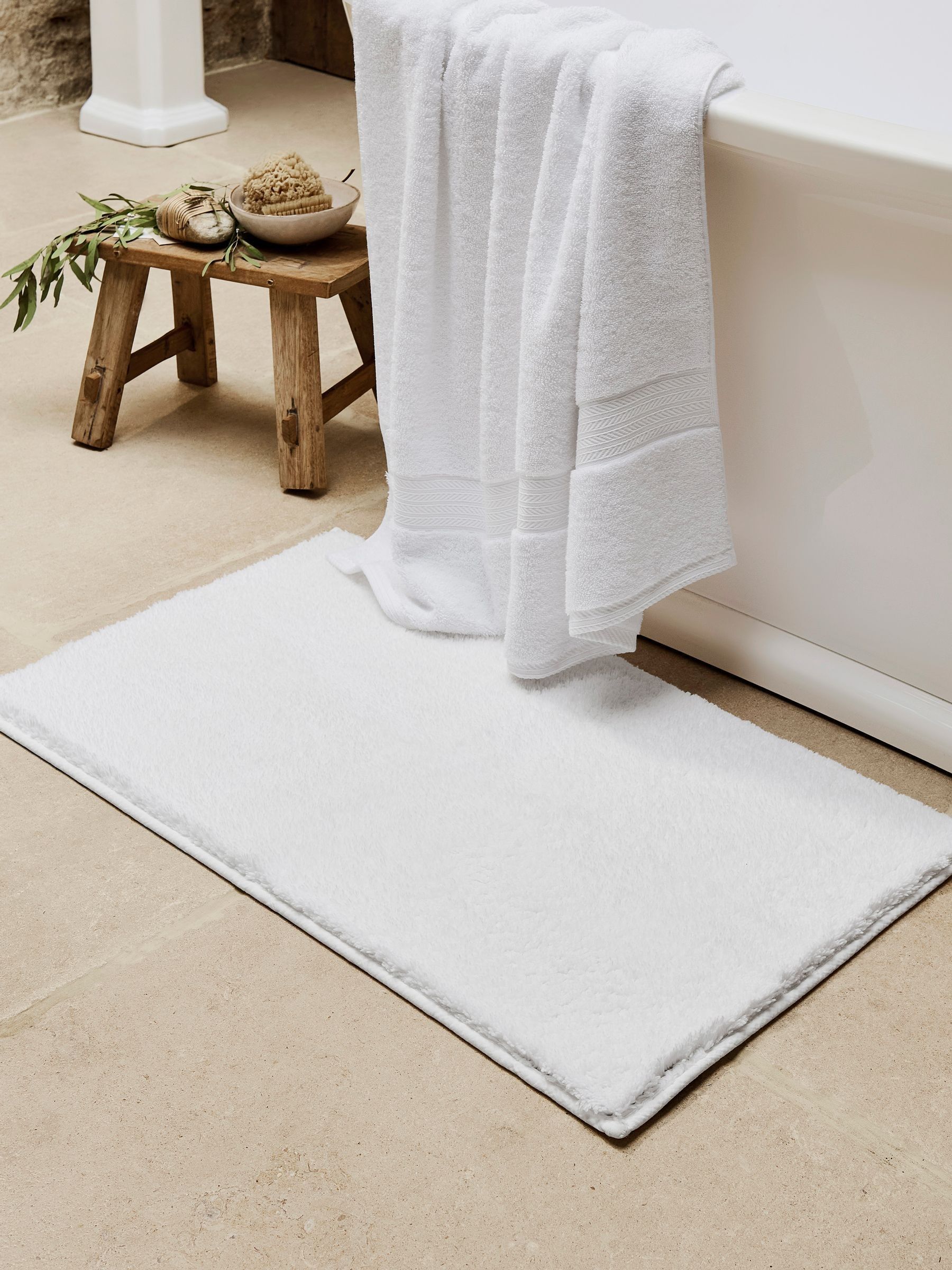 Christy Unisex Ash Grey Deep Pile Heavyweight Cotton Bath Rug
