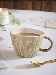 Green Floral Wedding MR Mug - Image 1 of 4