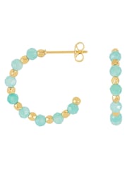 Estella Bartlett Green Coco Beaded Hoop Earrings - Image 2 of 4