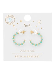 Estella Bartlett Green Coco Beaded Hoop Earrings - Image 3 of 4