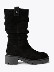 Carvela Black Cara Slouch Suede Knee Boots - Image 1 of 4