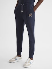 Reiss Airforce Blue Premier Logo Drawstring Loungewear Joggers - Image 1 of 4