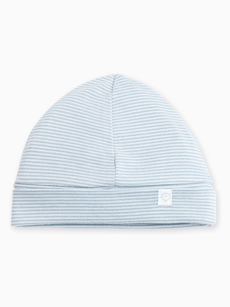 Azul - Chapéu de bebê supermacio Mori Cotton & em bambu - Imagem 2 de 3