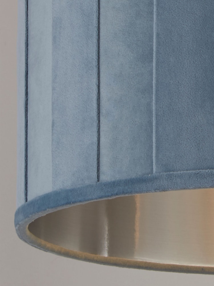 Searchlight Turquoise Meadow Brushed Silver Tapered Shade - Image 2 of 4