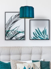 Searchlight Teal Ophrys Scalloped Easy Fit Shade - Image 1 of 4