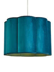 Searchlight Teal Ophrys Scalloped Easy Fit Shade - Image 2 of 4