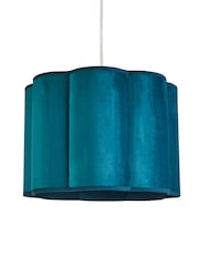 Searchlight Teal Ophrys Scalloped Easy Fit Shade - Image 3 of 4