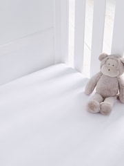 Silentnight 2 Pack White Kids Safe Nights Cot Bed 100% Cotton Fitted Sheets - Image 1 of 12