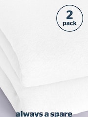 Silentnight 2 Pack White Kids Safe Nights Cot Bed 100% Cotton Fitted Sheets - Image 9 of 12