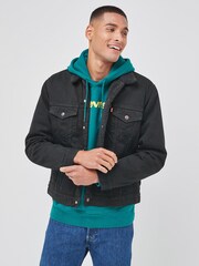 Levi's® Type 3 Sherpa Trucker Denim Jacket - Image 1 of 5