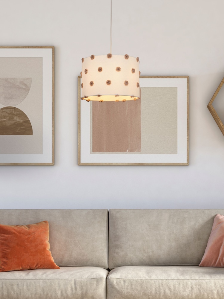 Searchlight Dark Grey William Pom Pom Pendant Shade - Image 1 of 3