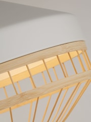 Searchlight White Hyssop Bamboo Pendant Shade - Image 2 of 4