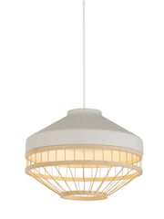 Searchlight White Hyssop Bamboo Pendant Shade - Image 3 of 4
