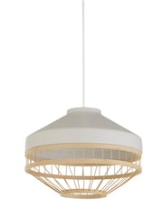 Searchlight White Hyssop Bamboo Pendant Shade - Image 4 of 4