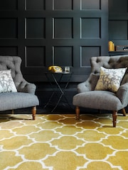Asiatic Rugs Ochre Yellow Albany Ogee Wool Rug - Image 1 of 1