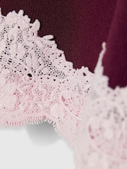 River Island Red Lace Hem Polo Top & Skirt Set - Image 5 of 5