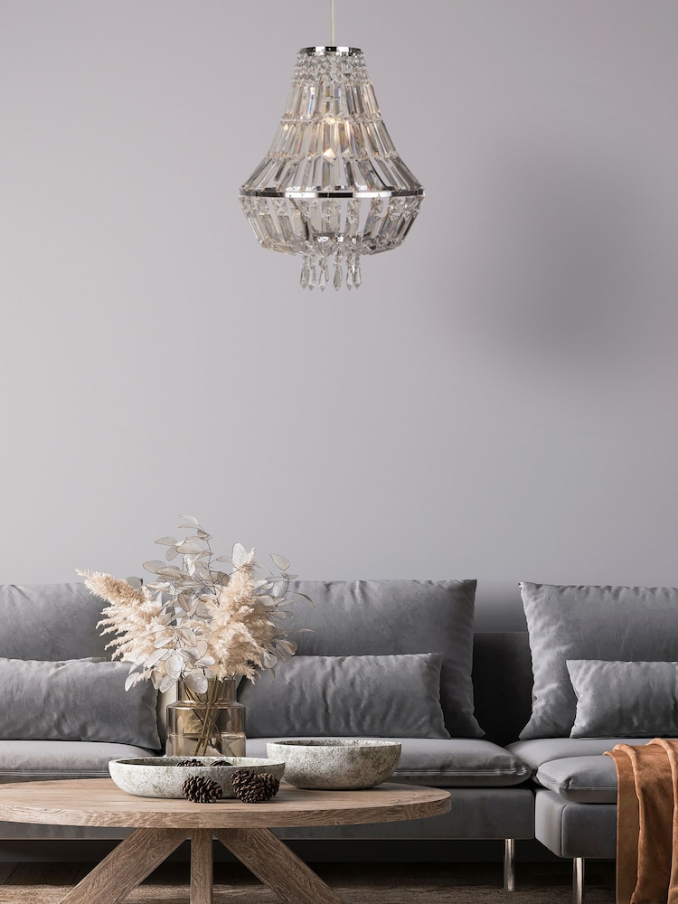 Searchlight Chrome Goosefoot Acrylic Empire Shade - Image 1 of 4