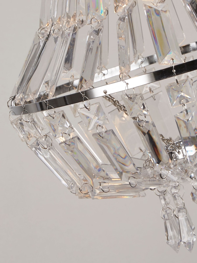 Searchlight Chrome Goosefoot Acrylic Empire Shade - Image 2 of 4
