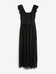 Black Crochet Flute Sleeve Dress - Image 5 of 6