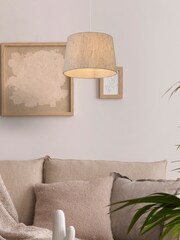 Searchlight Taupe Clove Tappered Linen Shade - Image 1 of 4
