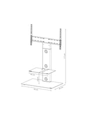 AVF Black/White Lesina Flat Pedestal 700 TV Stand - Image 2 of 5