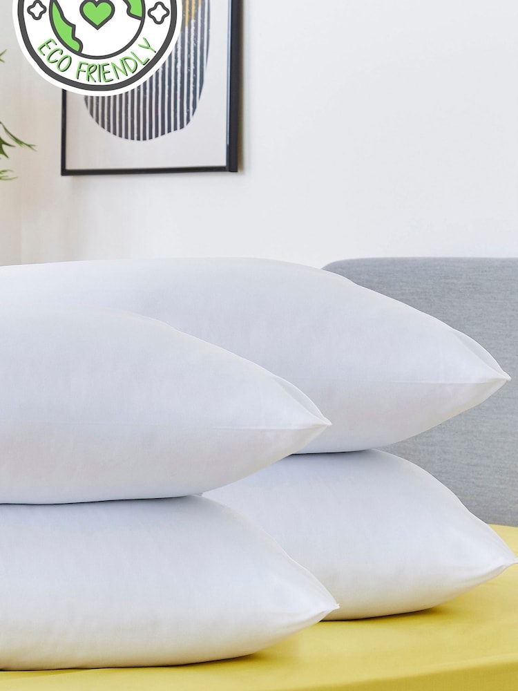Silentnight Snug Just Right White Pillows 4 Pack - Image 1 of 10