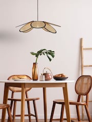 Searchlight Natural Caraway Rattan Fan Pendant Shade - Image 1 of 4