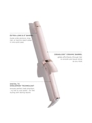 T3 White/Gold Single Pass Curl X 32 mm Ceramic Extra Long Barrel Curling Iron SB - Image 2 of 5
