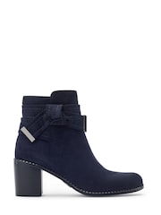 Moda in Pelle Blue Phoebea Side Knot Heeled Boots - Image 1 of 4