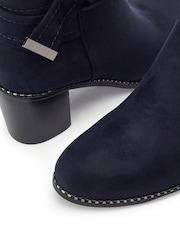 Moda in Pelle Blue Phoebea Side Knot Heeled Boots - Image 3 of 4
