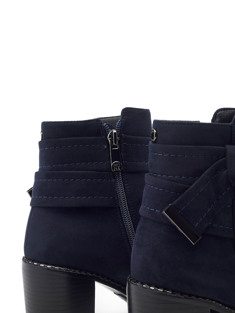 Moda in Pelle Blue Phoebea Side Knot Heeled Boots - Image 4 of 4 Moda in Pelle Blue Phoebea Side Knot Heeled Boots - Image 4 of 4