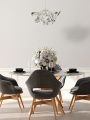 Searchlight Chrome Sputnik Ribbon Easy Pendant - Image 1 of 4