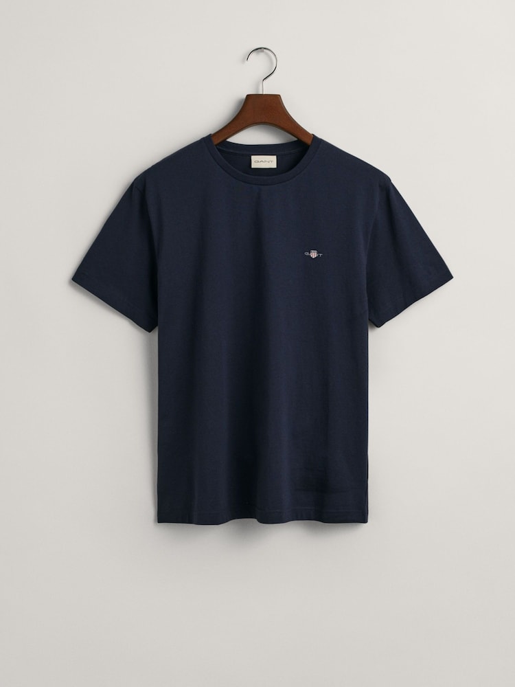 Blau - GANT – T-Shirt mit 100 % Baumwolle und Shield-Logo - Bild 4 von 4 Blau - GANT – T-Shirt mit 100 % Baumwolle und Shield-Logo - Bild 4 von 4