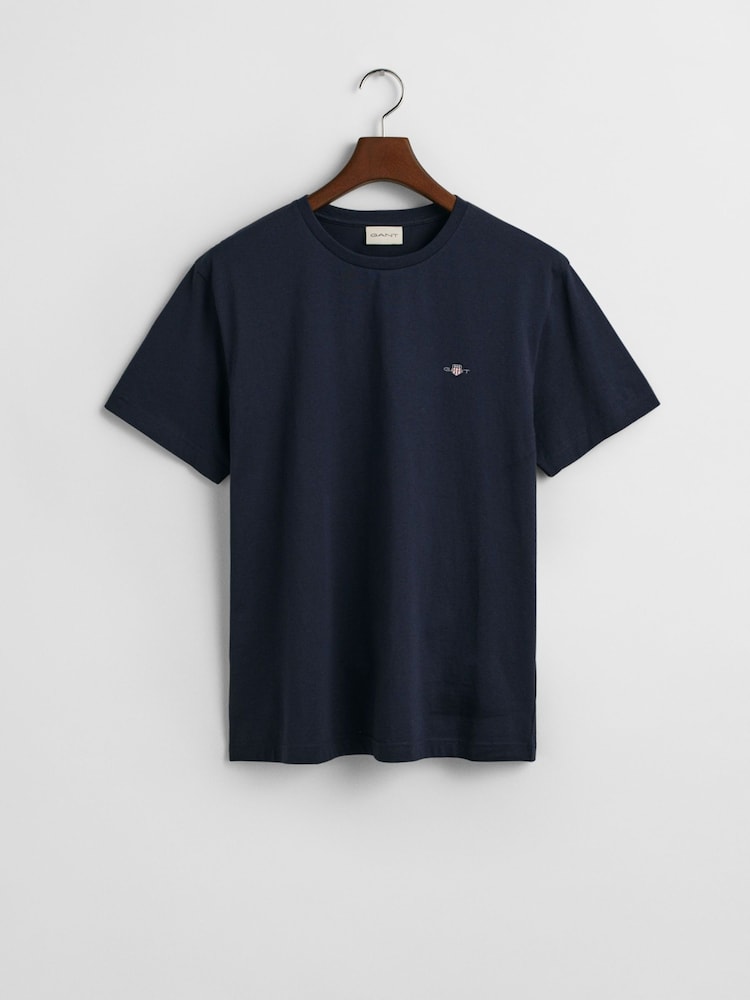 Azul - Camiseta com logotipo do escudo GANT - Imagem 5 de 5