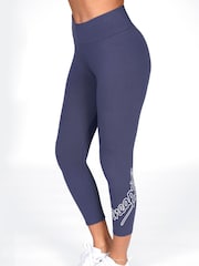 Pineapple Grey Logo High Waisted Crop Leggings - Image 1 of 4