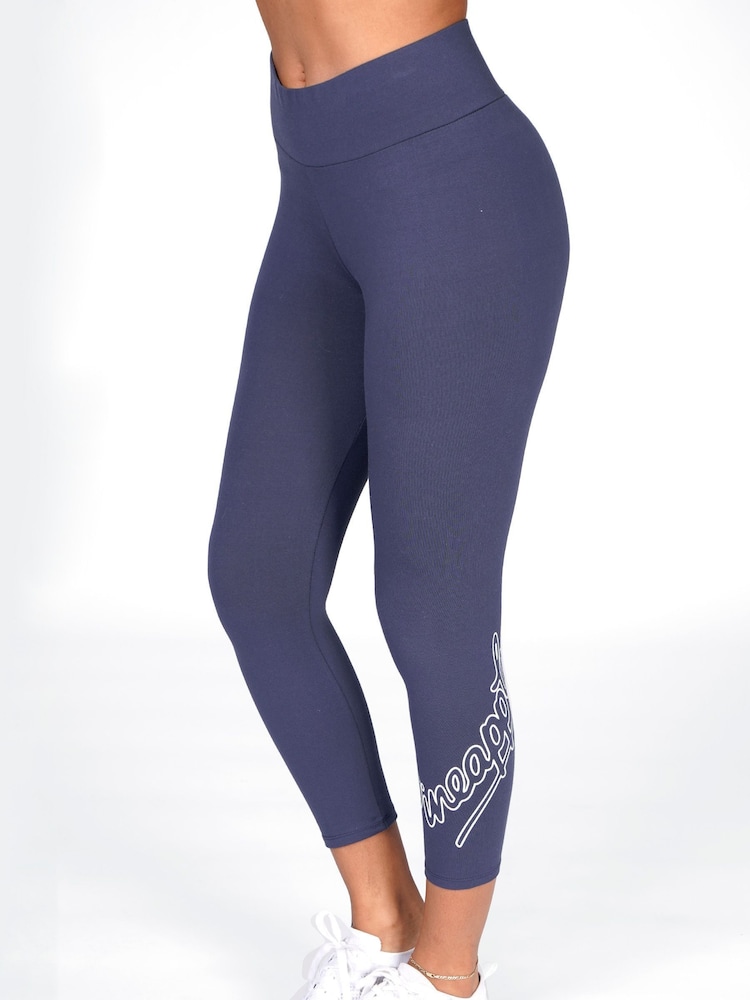 Pineapple Grey Logo High Waisted Crop Leggings - Image 1 of 4