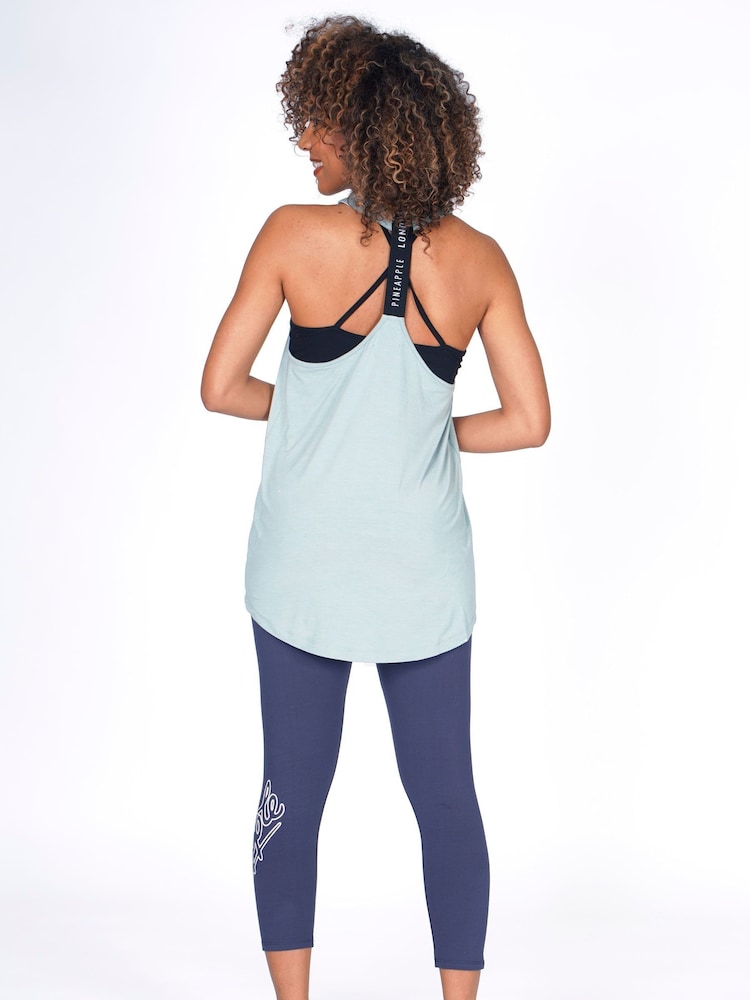 Pineapple Grey Logo High Waisted Crop Leggings - Image 4 of 4
