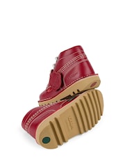 Kickers Red Infant Unisex Kick Hi Zip Leather Ankle Boots - Image 5 of 5