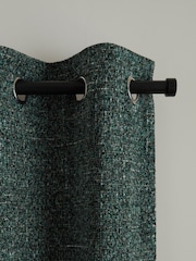 Green Next Multi Chenille Eyelet Lined Curtains - Image 1 of 5