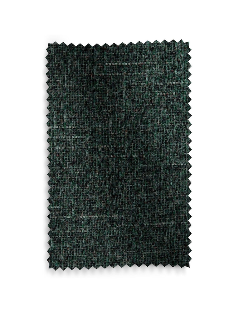 Green Next Multi Chenille Eyelet Lined Curtains - Image 5 of 5