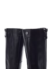 Moda in Pelle Black Camilio Double Zip Long Wedge Boots - Image 4 of 4