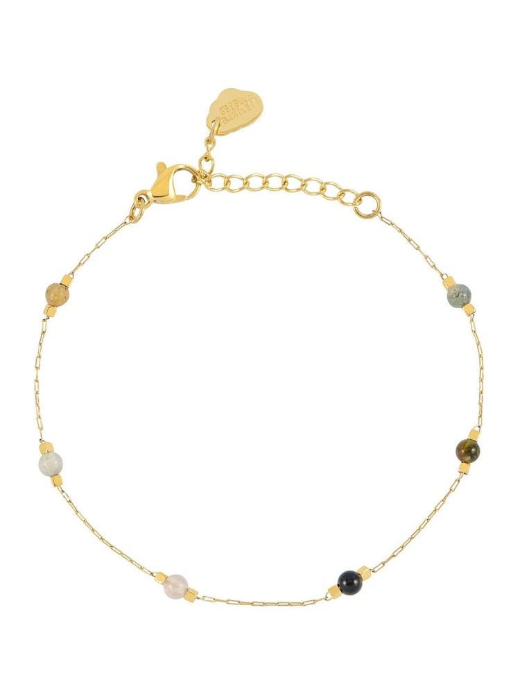 Estella Bartlett Gold Tone Paperlink Gemstone Bracelet - Image 1 of 4 Estella Bartlett Gold Tone Paperlink Gemstone Bracelet - Image 1 of 4
