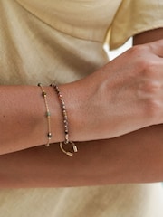Estella Bartlett Gold Tone Paperlink Gemstone Bracelet - Image 4 of 4