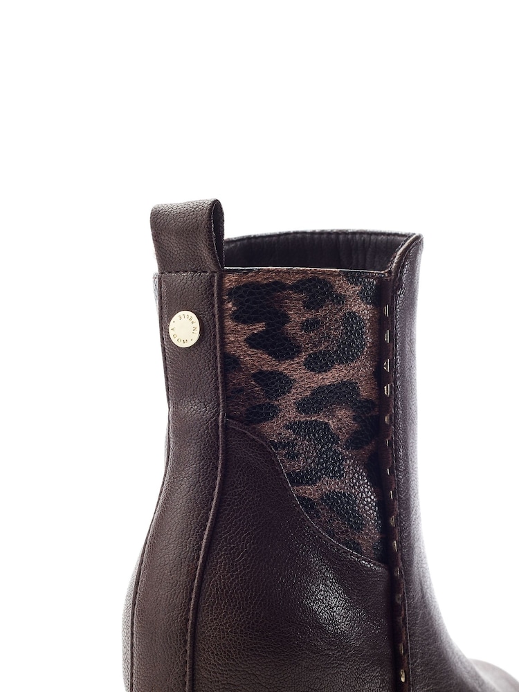 Moda in Pelle Brown Panora Two Part Smart Ankle Boots - Image 4 of 4 Moda in Pelle Brown Panora Two Part Smart Ankle Boots - Image 4 of 4