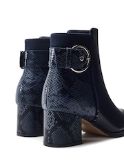 Moda in Pelle Blue Panay Round Toe Buckle Boots - Image 3 of 4