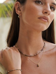 Estella Bartlett Gold Tone Agate Amelia Gemstone Necklace - Image 4 of 4